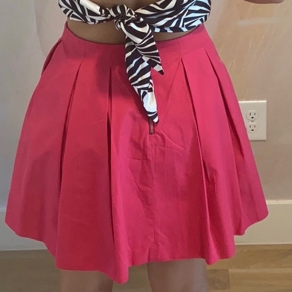 Alice + Olivia Connor pleated cotton pink skirt - Picture 5 of 5